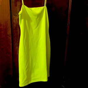 Lime green mini club dress